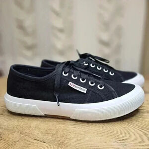 Superga 2750 COTU Classic Sneakers Black Size 6.5 Women, 5 Men